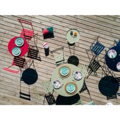 Chaise De Jardin Pliante FERMOB Bistro Métal - Piment -Jardin Meubles Boutique 010143 chaise de jardin pliante fermob bistro metal ambiance