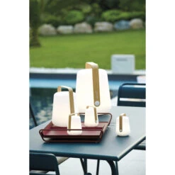 Lampe Nomade FERMOB Balad Bamboo H 38 Cm -Jardin Meubles Boutique 365300 lampe nomade fermob balad h 38 bamboo ambiance 2 1