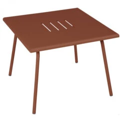 Table Basse De Jardin FERMOB Monceau 57 X 57 Cm - Ocre Rouge