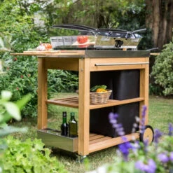 Chariot Desserte Mobilot ENO Pour Plancha Gaz Ou électrique -Jardin Meubles Boutique chariot mobilot eno ambiance 3 min 1