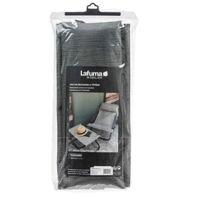 Toile De Rechange + Têtière Pour Fauteuil LAFUMA Transabed Batyline Duo Obsidian 4 Toile De Rechange + Têtière Pour Fauteuil LAFUMA Transabed Batyline Duo Obsidian – Image 2