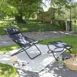 Bain De Soleil LAFUMA Transabed AirComfort - Acier -Jardin Meubles Boutique lfm2853.6135 bain soleil lafuma transabed aircomfort acier ambiance
