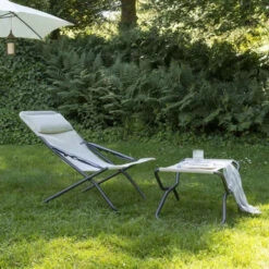 Bain De Soleil LAFUMA Transabed Batyline Iso - Seigle -Jardin Meubles Boutique lfm2863.8548 bain soleil lafuma transabed batyline iso seigle ambiance 2