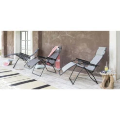 Fauteuil Relax Pliant LAFUMA Futura Batyline Duo XL - Galet 7 Fauteuil Relax Pliant LAFUMA Futura Batyline Duo XL - Galet -Jardin Meubles Boutique lfm3116.3294 fauteuil relax pliant lafuma futura batyline duo xl galet ambiance 2